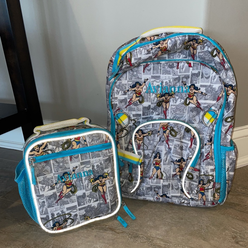 Pottery Barn Kids Wonder-women Backpack & Lunch Box